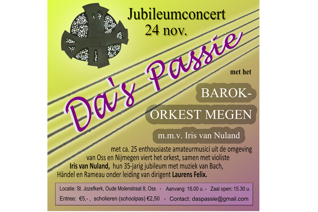 jubileumconcert Barokorkest Megen m.m.v. Iris v Nuland