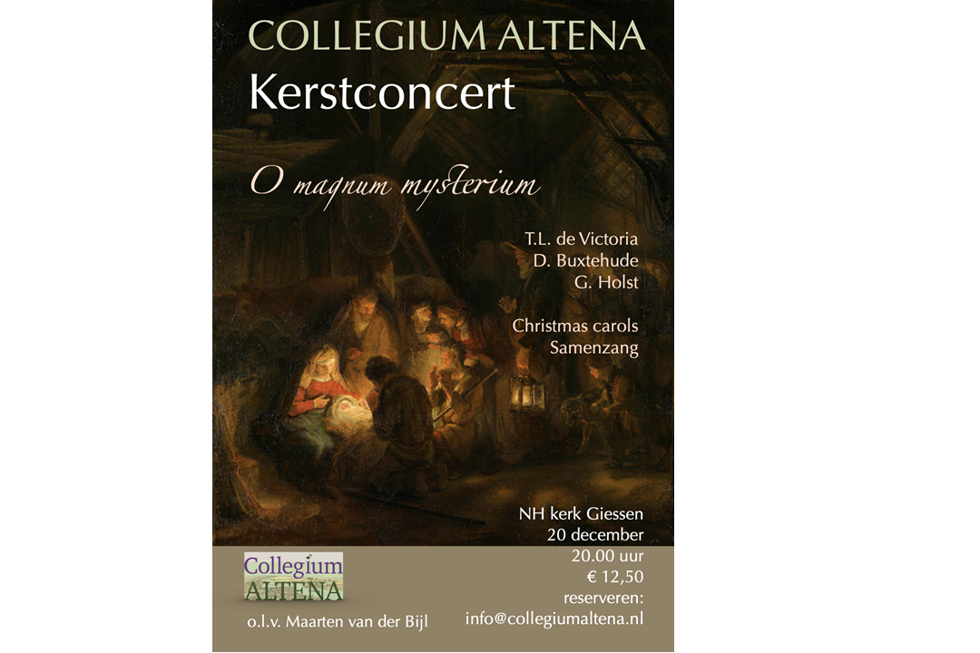 Kerstconcert kamerkoor Collegium Altena