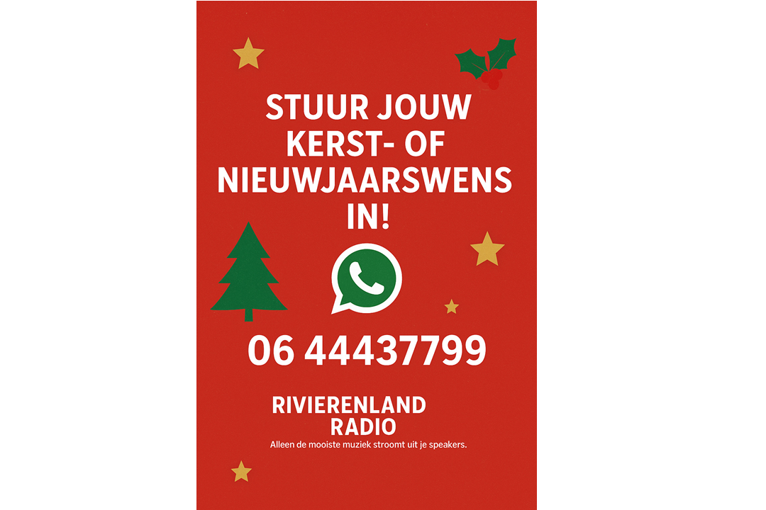 Rivierenland Radio nodigt inwoners uit om hun ingesproken kerst- en nieuwjaarswensen te delen