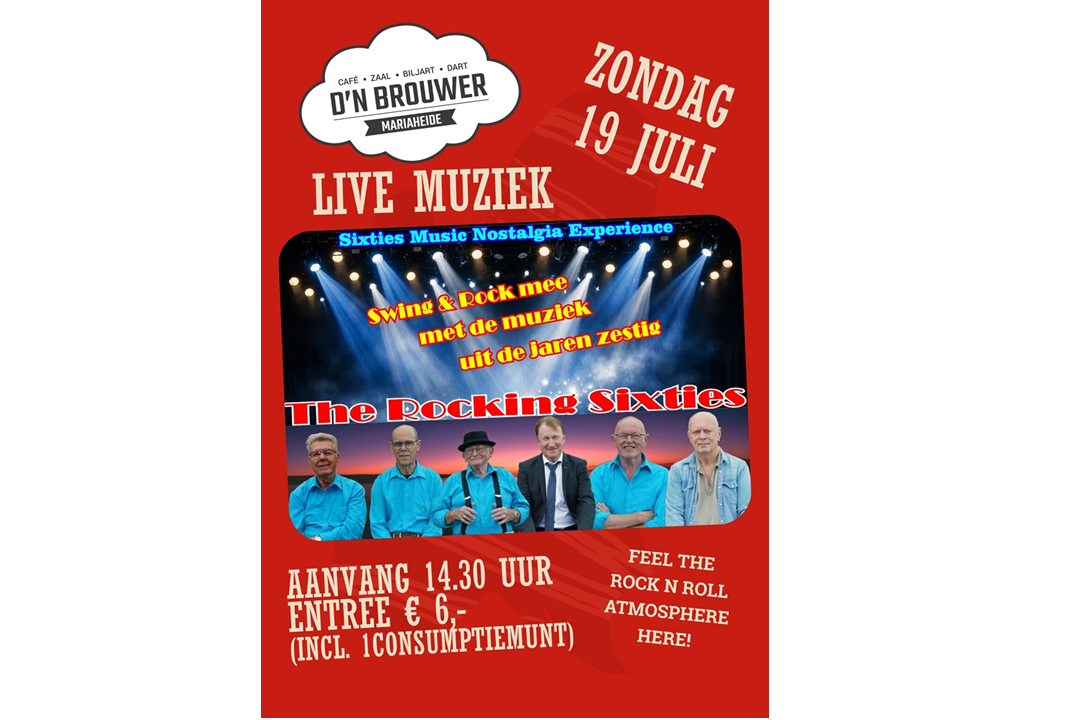 Dansmiddag met The Rocking Sixties bij Café D'n Brouwer